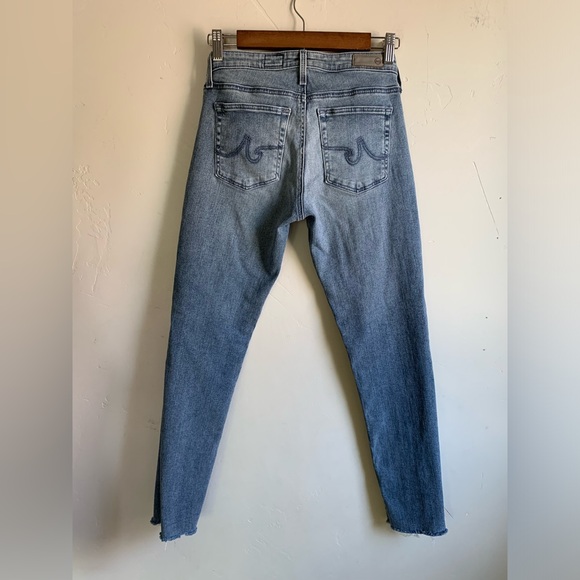 ▶️ AG Adriano goldshmied Women’s blue jeans 26R straight skinny stretch 27x27 - Picture 3 of 14